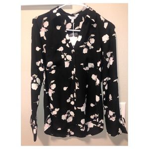 Candie’s Small black with flowers long-sleeve top